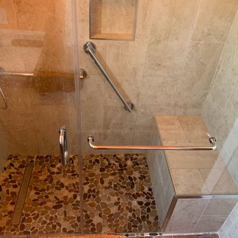 Blues Brothers Construction - Bathroom shower glass, tile, shampoo niche - General Contractors Near Me - San Jose, California