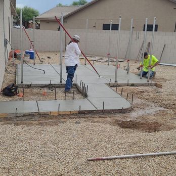 Blood Sweat and Tears Concrete Construction - A pad for a future hot tub and a sidewalk from the back of the house around to the pad - Masonry/Concrete Near Me Blood Sweat and Tears Concrete Construction - A pad for a future hot tub and a sidewalk from the back of the house around to the pad - Masonry/Concrete Near Me