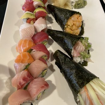 Taki Sushi - Rainbow Roll, Dragon Roll, California Handroll, Spicy Scallop Handroll, Yellowtail Handroll - Sushi Bars Near Me - Denver, Colorado Taki Sushi - Rainbow Roll, Dragon Roll, California Handroll, Spicy Scallop Handroll, Yellowtail Handroll - Sushi Bars Near Me - Denver, Colorado