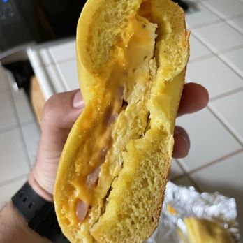 Fresno Bagel - All in 1 breakfast sandwich on an egg bagel. - Bagels Near Me - Fresno, California Fresno Bagel - All in 1 breakfast sandwich on an egg bagel. - Bagels Near Me - Fresno, California
