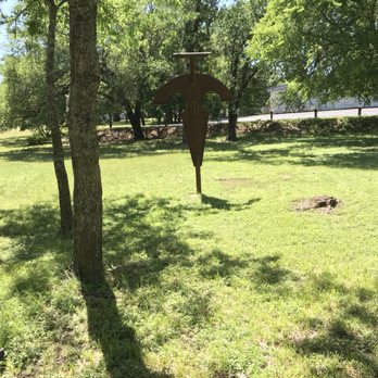 Salado Sculpture Garden - This is very Fable, like someone stuck a Hero's sword into the ground (but without the weiner's game of having to pull out like King Arthur) - Botanical Gardens Near Me - Salado, Texas Salado Sculpture Garden - This is very Fable, like someone stuck a Hero's sword into the ground (but without the weiner's game of having to pull out like King Arthur) - Botanical Gardens Near Me - Salado, Texas