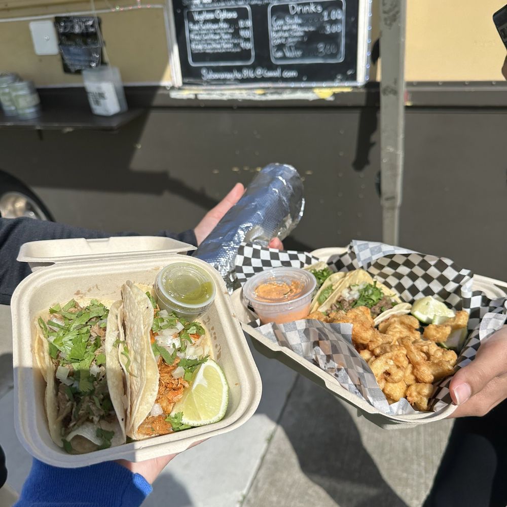 Street tacos and fried cauliflowers