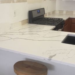 One corner of the kitchen with finished countertop!