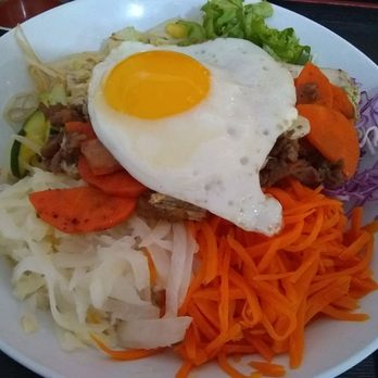 Go Gi Ya - Close-up of the beef bibimbap - Korean Near Me - Ottawa, Ontario Go Gi Ya - Close-up of the beef bibimbap - Korean Near Me - Ottawa, Ontario