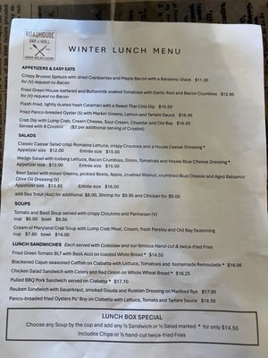 Menu photo 3 Preston Roadhouse Preston, MD