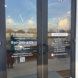 Cibolo Valley Vision - Front door & working hours