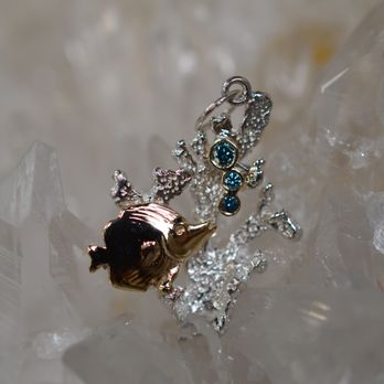 Chambers Jewelers - Custom pendant in 14k gold, silver, and blue diamonds - Jewelry Near Me - Ford City, Pennsylvania Chambers Jewelers - Custom pendant in 14k gold, silver, and blue diamonds - Jewelry Near Me - Ford City, Pennsylvania