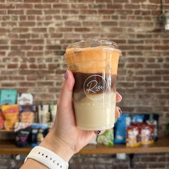 Rise Juice & Coffee - Thai Tea Einspanner Latte w Oat Milk - Coffee & Tea Near Me - Long Beach, California Rise Juice & Coffee - Thai Tea Einspanner Latte w Oat Milk - Coffee & Tea Near Me - Long Beach, California