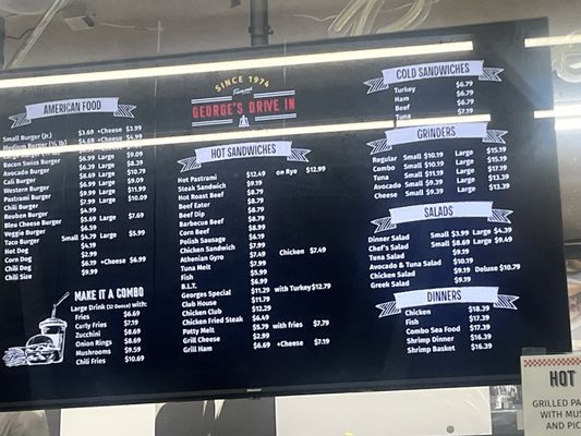Menu photo 4 George's Drive-In Riverside, CA