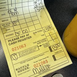 Waffle House - I left no tip for this waitress because she was rude and more worried about staying by the Cook then tending to her guest.