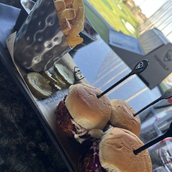 Topgolf - New menu item - Chicken Katsu Sliders with side of fries. Definitely recommend trying these. They were so delicious - Golf Near Me - Roseville, California Topgolf - New menu item - Chicken Katsu Sliders with side of fries. Definitely recommend trying these. They were so delicious - Golf Near Me - Roseville, California
