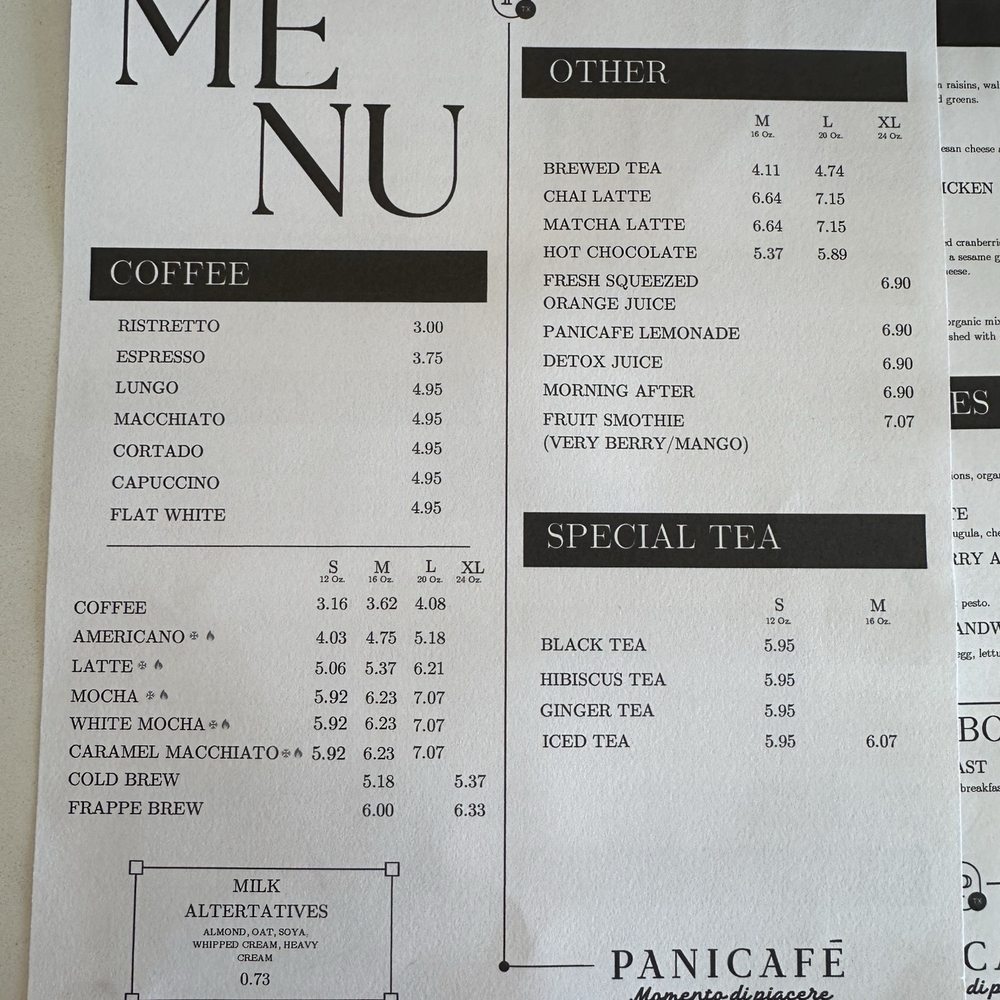 Panicafé - menu - Bakeries Near Me - Spring, Texas Panicafé - menu - Bakeries Near Me - Spring, Texas