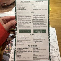 The Amesbury Archer - Festive Menu 2022 with vegan options