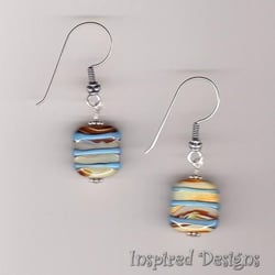 Artisan Lampwork Earrings in Sterling Silver