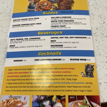 Sugar N' Spice - Menu - Diners Near Me - Cincinnati, Ohio Sugar N' Spice - Menu - Diners Near Me - Cincinnati, Ohio
