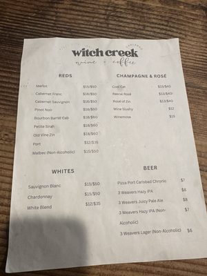 Menu photo 6 Witch Creek Winery Carlsbad, CA