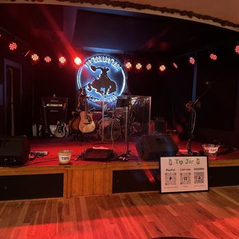 Million Dollar Cowboy Bar - In the back of the restaurant is an area for bands. - Bars Near Me - Jackson, Wyoming Million Dollar Cowboy Bar - In the back of the restaurant is an area for bands. - Bars Near Me - Jackson, Wyoming
