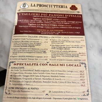 La Prosciutteria - Tuscan Near Me - Florence, FI