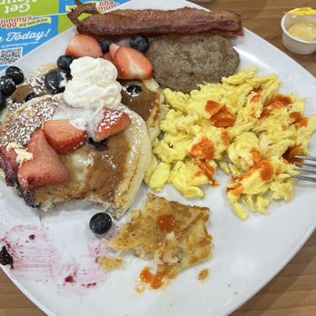 Jimmy's Egg - Ultimate Pancake Combo Double Blueberry Pancakes - Breakfast & Brunch Near Me - McAllen, Texas Jimmy's Egg - Ultimate Pancake Combo Double Blueberry Pancakes - Breakfast & Brunch Near Me - McAllen, Texas
