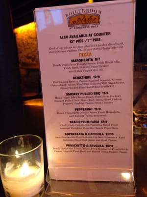 Menu photo 5 Boiler Room Cape May, NJ