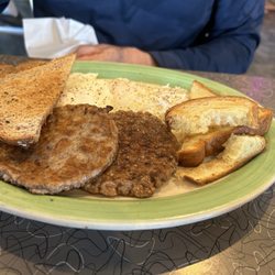 Carmen's Cafe - Sausage Patties, Eggs and Toast