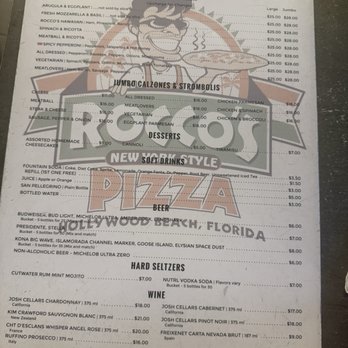 Rocco's Pizza - Menu - Pizza Near Me - Hollywood, Florida