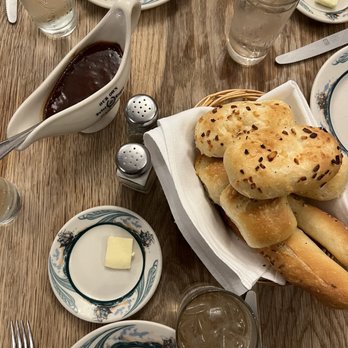 Peter Luger - Bread and Luger Sauce - Steakhouses Near Me - Brooklyn, New York