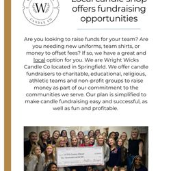 Wright Wicks Candle - Fundraiser opportunities