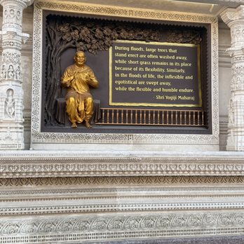 BAPS Swaminarayan Akshardham - Outside the big temple on the bottom are these quotes - Hindu Temples Near Me - Robbinsville, New Jersey