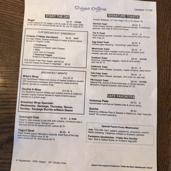Coffee Coffee - Menu - Cafes Near Me - Bel Air, Maryland