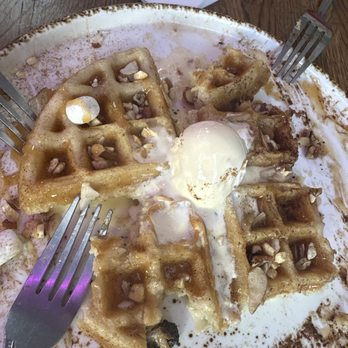 Madres Brunch - The birthday waffle! Presentation was super cute! - Breakfast & Brunch Near Me - Whittier, California Madres Brunch - The birthday waffle! Presentation was super cute! - Breakfast & Brunch Near Me - Whittier, California