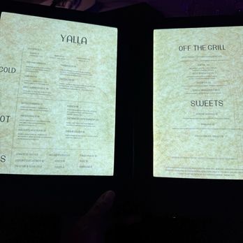 Yalla - Menu was lit!! - Lebanese Near Me - Washington, DC, District of Columbia