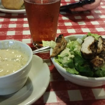 Prejean's - Corn and crab bisque, caesar salad, Abita Amber - Cajun/Creole Near Me - Lafayette, Louisiana Prejean's - Corn and crab bisque, caesar salad, Abita Amber - Cajun/Creole Near Me - Lafayette, Louisiana
