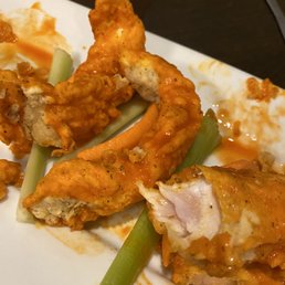 Buffalo chicken strips they were raw.