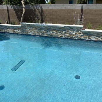 Blue Magic Pool - Pool with sheer descent water feature - Pool & Hot Tub Service Near Me - Queen Creek, Arizona