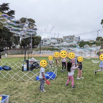 Village Nursery School - The Bubble Man made a special appearance at our end-of-the-year party! - Preschools Near Me - Daly City, California Village Nursery School - The Bubble Man made a special appearance at our end-of-the-year party! - Preschools Near Me - Daly City, California