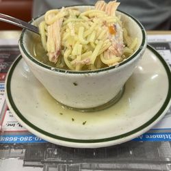 Double T Diner - Look at a that chicken in the homemade chicken soup!