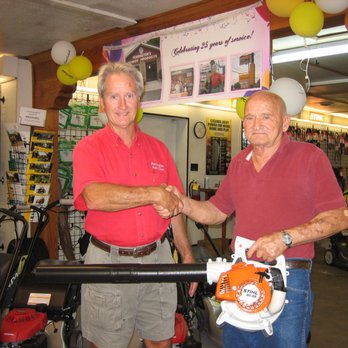 Pennington Power Products - Tommy Pennington congratulating the gentleman who won the Stihl blower. - Nurseries & Gardening Near Me - Augusta, Georgia
