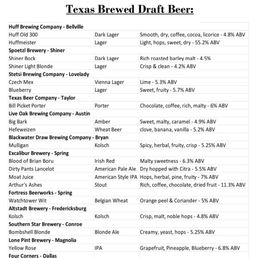 Draft beers! Draft beers!