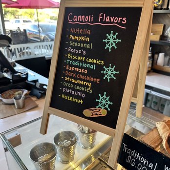 The Sicilian Baker - Today's Cannoli flavors - Bakeries Near Me - Phoenix, Arizona