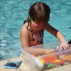 Swim For All - Coach Amy comes with a ton of toys and lets the kids chose a toy to throw out into the water to swim to. She makes swimming fun!