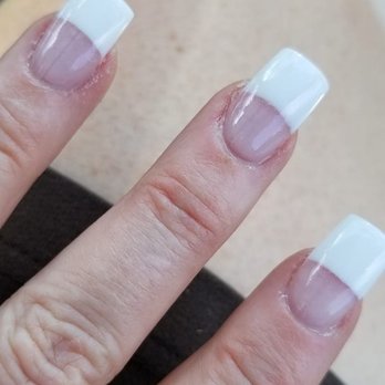 Bonsai Nail Bar - Wonky 'French' design. NOT square like I'd asked. - Nail Salons Near Me - Attleboro, Massachusetts