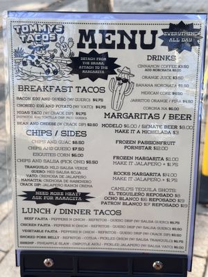 Menu photo 1 Tommy’s Tacos Washington, DC, DC