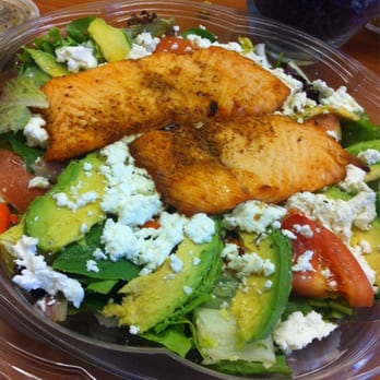 Energy Fuel Healthy Grill - Goat cheese, avocado, and grilled salmon salad - Breakfast & Brunch Near Me - Ridgewood, New York Energy Fuel Healthy Grill - Goat cheese, avocado, and grilled salmon salad - Breakfast & Brunch Near Me - Ridgewood, New York