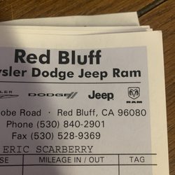 Red Bluff Dodge Chrysler Jeep Ram - You can see the tag # as invoiced.