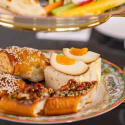 QUA Contemporary Chinese Cuisine - Afternoon Tea: a new weekend experience at QUA. Tea, dim sum, savory and sweet, presented all at once. Reservations available via OpenTable.