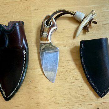 Backwoods Leather - Backwards on the left Boker on the right - Leather Goods Near Me - Portsmouth, Virginia Backwoods Leather - Backwards on the left Boker on the right - Leather Goods Near Me - Portsmouth, Virginia