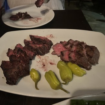 La Boca Steakhouse - Hanger steak on the left, and Filet on the right. - Argentine Near Me - New Orleans, Louisiana La Boca Steakhouse - Hanger steak on the left, and Filet on the right. - Argentine Near Me - New Orleans, Louisiana