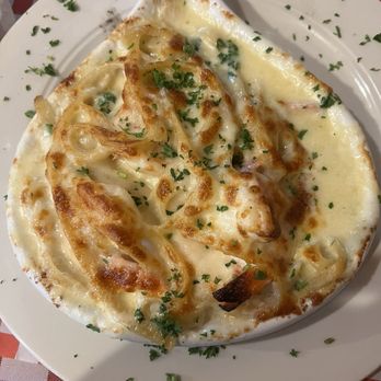 Cafe Corleone - Baked Fettuccine Alfredo with Shrimp! - Italian Near Me - Paramount, California Cafe Corleone - Baked Fettuccine Alfredo with Shrimp! - Italian Near Me - Paramount, California