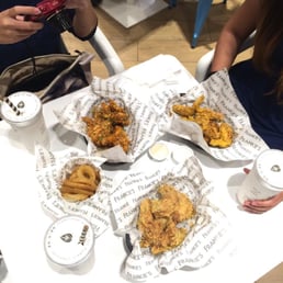Pictured here, clockwise from top: Frankie's Classic, Garlic Parmesan and Honey Mustard